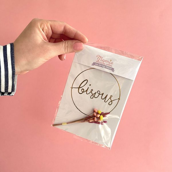 carte à fleurir DIY créatif - bisous sachet