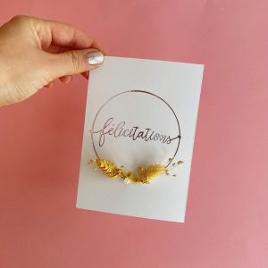 carte à fleurir DIY créatif - félicitations