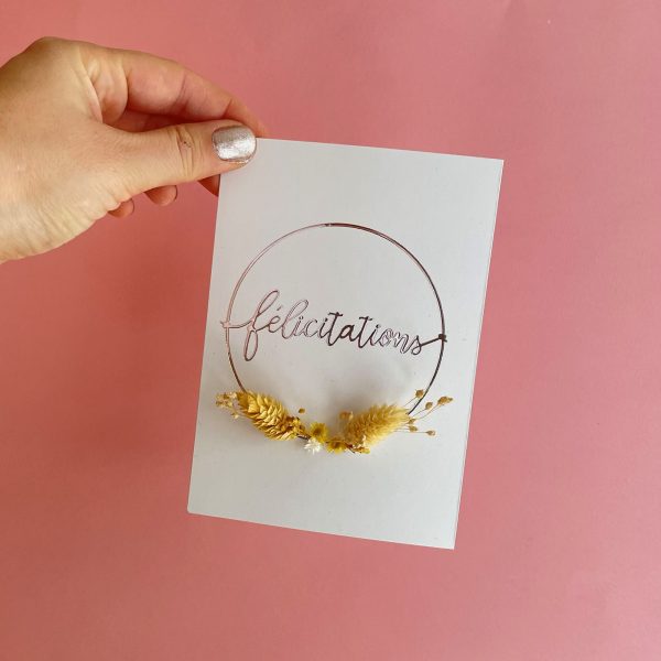 carte à fleurir DIY créatif - félicitations