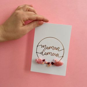 carte à fleurir DIY créatif - maman d'amour