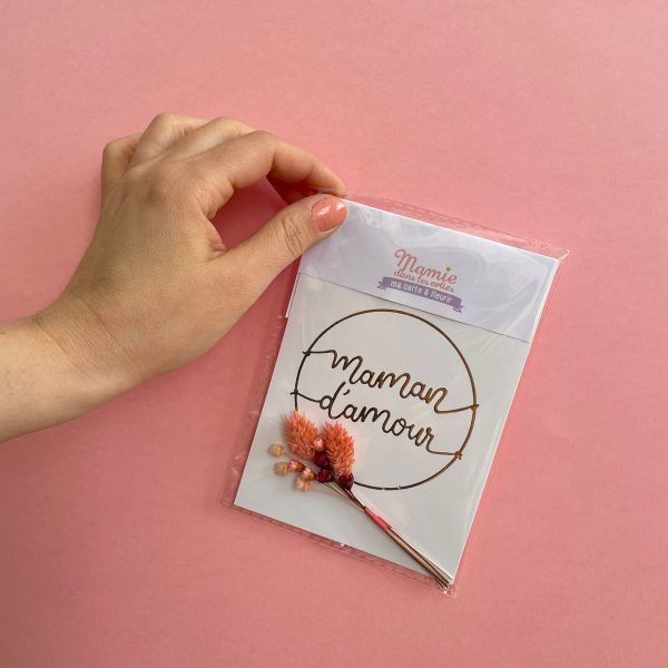 carte à fleurir DIY créatif - maman d'amour sachet