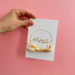 carte à fleurir DIY créatif - merci