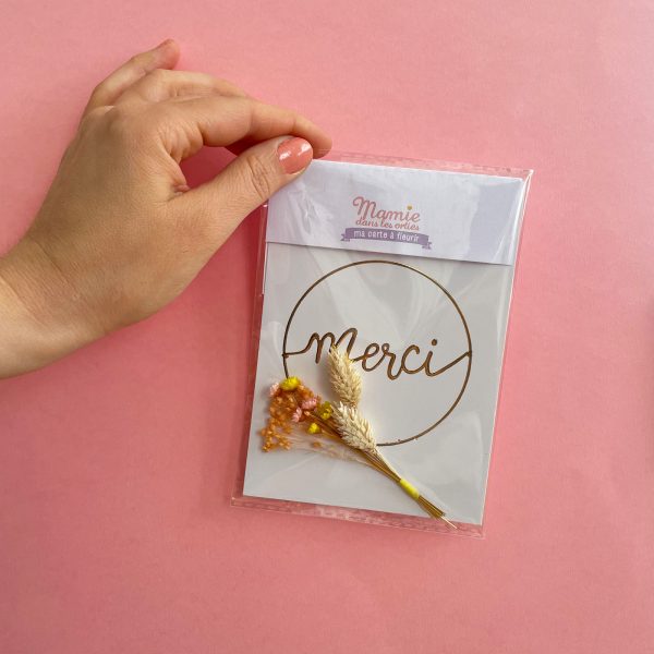 carte à fleurir DIY créatif - merci emballé
