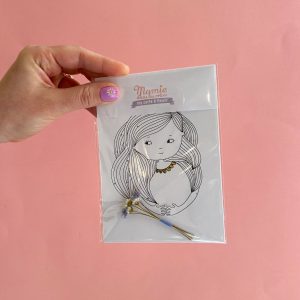 carte à fleurir DIY créatif - demoiselle bouquet Bleu