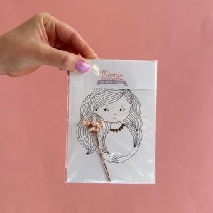 carte à fleurir DIY créatif - demoiselle bouquet Rose