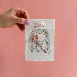 carte à fleurir DIY créatif - demoiselle couronne R