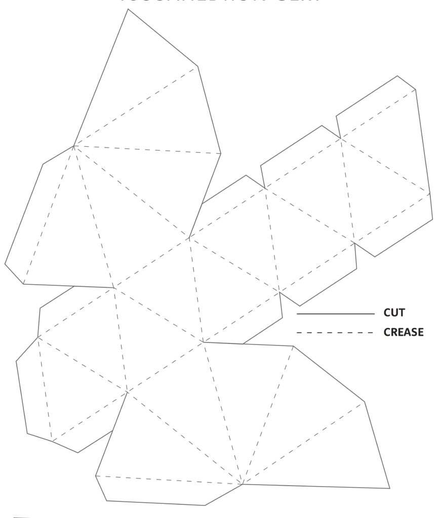 cristaux en papercraft diy gratuit