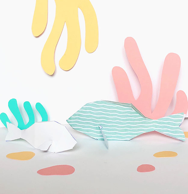 poissons papercraft diy gratuit