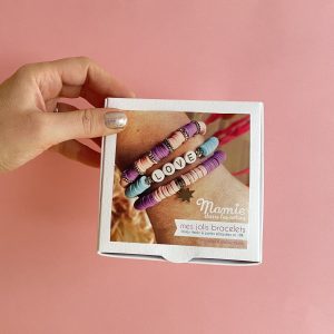 Kit 3 bracelets en perles heishi Love