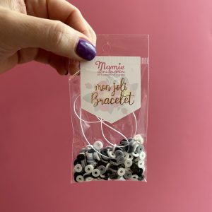 DIY bracelet perles heishi noir et blanc