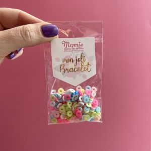 DIY bracelet perles heishi pastel