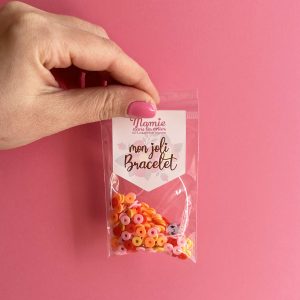 DIY bracelet perles heishi orange