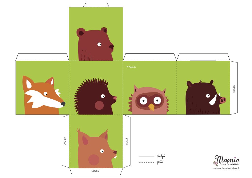 Cubes illustrés papercraft gratuit - diy cube 1