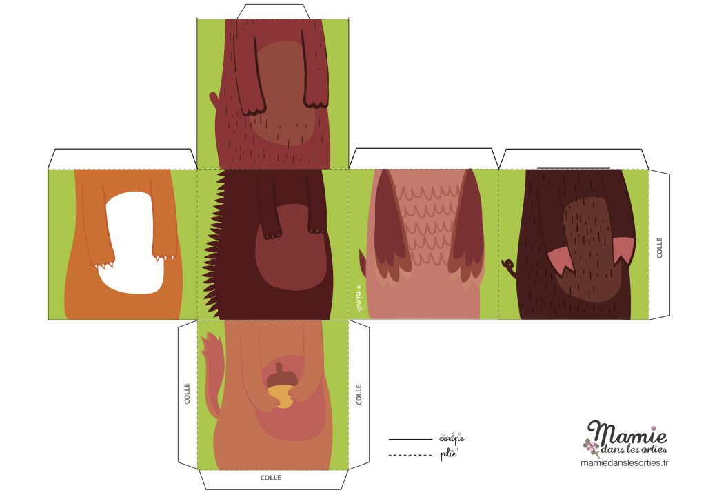 Cubes illustrés papercraft gratuit - diy cube 2