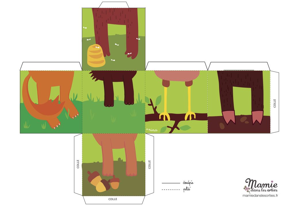 Cubes illustrés papercraft gratuit - diy cube 3