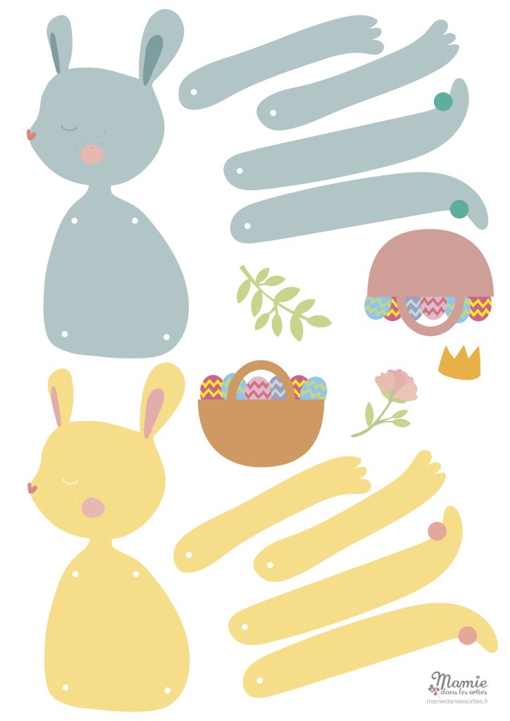 diy gratuit papercraft lapin de paques