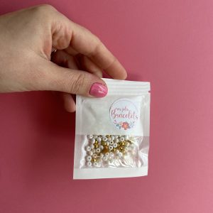 kit créatif perles rocaille blanc