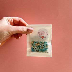 kit créatif perles rocaille menthe