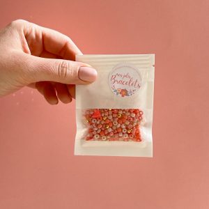 kit créatif perles rocaille rose