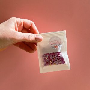 kit créatif perles rocaille violet